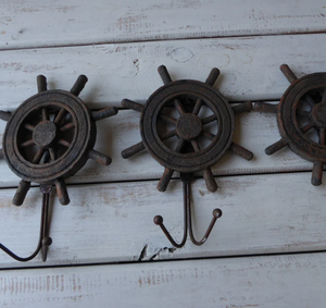 Trendy 2 Vintage Brass <b>Ship</b> <b>Wheels</b> High Quality Best Nautical <b>Ship</b> <b>Wheel</b> Handmade Decor - Product Image 2