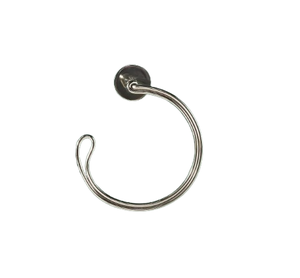 Toalla redonda de estilo moderno, toallero de baño redondeado Chapado en plata, toallero montado en la pared - Product Image 3