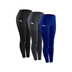 Spandex Sport Gym Outfit para mujer Conjunto de 2 piezas Crop Top y Leggings sólidos - Product Image 6