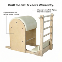 Baril d'escalier Pilates réglable en bois d'érable, écologique et durable, pour le renforcement du tronc et une meilleure posture en studio de fitness