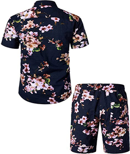 ชุดวอร์มผ้าฝ้าย100% สำหรับผู้ชาย,ชุดวอร์มแบบสั้นปักลายโลโก้พิมพ์ลายแฟชั่นสไตล์ลำลองสำหรับฤดูร้อน - Product Image 2