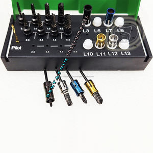 Kit de fresas de oseodensificación de logotipo personalizado con tapones de mangas Kit de taladro de cirugía dental con certificación CE Implantes Odontología - Product Image 1