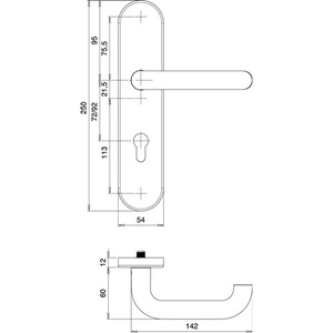 Schutzgarnitur Logo 8753/7203 Aluminium F1 72 mm 35-45 mm EDI Storage Lockers - Product Image 3