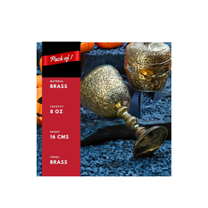 Premium Handcrafted Brass Chalice | Royal Vintage <b>Goblet</b> Design | Intricate Engraving Decorative Cup | Classic Home Decor - Product Image 3