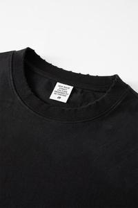 Logo personnalisé Sweat à capuche unisexe surdimensionné délavé à l'acide de haute qualité Sweat-shirt 100% coton à col rond pour hommes délavés - Product Image 6