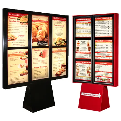 Açık su geçirmez reklam posteri 65 55 inç Fast Food restoran sipariş sistemi LCD ekran dijital sürücü Thru menü panosu