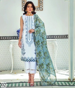 ชุดเดรสฤดูร้อนสไตล์อิสลามสำหรับผู้หญิงจากปากีสถานชุดเดรสสไตล์ปากีสถานจากผ้าฝ้ายสวิส/สนามหญ้า - Product Image 2