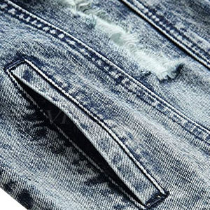 2025 Custom Color Casual Wear Men Jeans <b>Jacket</b> Streetwear New Fashion Comfortable Men Jeans <b>Jacket</b> Reasonable Price OEM - Product Image 6