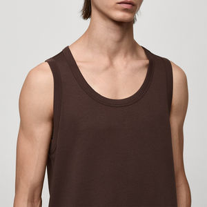 2025 personnalisé été sans manches 100% Polyester Muscle Fitness débardeurs haute qualité séchage rapide Singulet pour hommes maillots de corps - Product Image 3