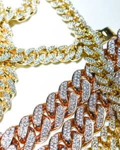 Cadena cubana de corte redondo de diamante de moissanita de Plata de Ley 925 estilo Hip Hop exclusiva elaborada en GRA certificada con claridad VVS - Product Image 2