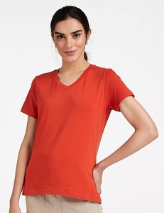 Camiseta de algodón orgánico para mujer, respetuosa con el medio ambiente, informal, de ajuste suave, con mensaje sostenible para una vida consciente, estilo lienzo - Product Image 2