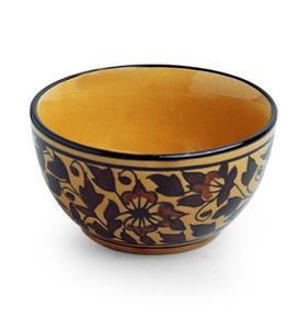 Cuenco de cerámica de estilo elegante para fruta, sopa, desayuno, almuerzo, cena, casa pintada a mano, restaurante, redondo, usado - Product Image 6