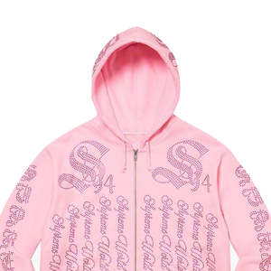 Sweat-shirt à fermeture éclair de couleur personnalisée, style hip-hop, streetwear, sweat-shirt court, votre marque, travail de strass et de cristaux, sweat-shirts graphiques - Product Image 5