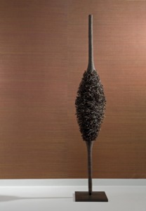 งานประติมากรรมรูปทรงเม่นทะเล ทำจากไม้ ตกแต่งบ้านหรือสำนักงาน งานฝีมือจากอินเดีย - Product Image 6