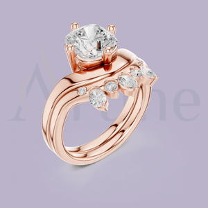 10K ajustable anillo de oro rosa regalo de moda - Product Image 1