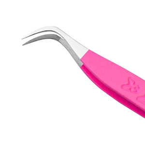 Classic Curve Pink Eyelash Extension Tweezers, KHADMI IMPEX Fiber Tip lash Straight and Curved And Volume Eye Lash Tweezers - Product Image 1