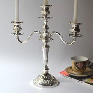 Decorative Gold Silver Metal Handmade <b>Square</b> Candelabra Centerpiece Modern Gothic Christmas Themed Home Decor Candlelight <b>Dinner</b> - Product Image 4