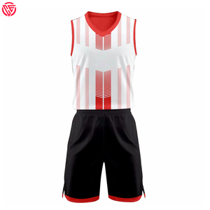 Uniformes de basket-ball personnalisés de haute qualité, 100% polyester, manches courtes, imprimés, respirants, confortables, vente chaude - Product Image 5