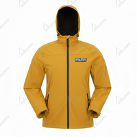 Veste softshell unisexe avec capuche 100% polyester coupe-vent imperméable pour la randonnée en plein air, les sports, les voyages quotidiens, imprimée