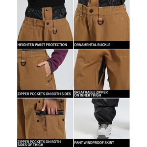 Pantalon de ski de haute qualité, coupe ample, coupe-vent, imperméable, vêtements de ski pour adultes, style hip-hop, pantalon de ski ample et tendance - Product Image 6