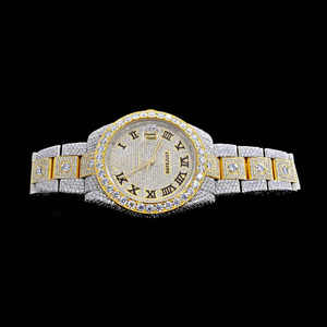 Reloj de pulsera de acero inoxidable Hip Hop con corte helado de diamante de moissanita con claridad VVS de 30 quilates, nuevo reloj con tachuelas de diamantes, joyería - Product Image 4
