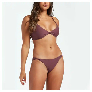 Traje de Baño Brasileño de Diseño Personalizado, Venta Caliente, OEM, Estampado Animal, 100% Algodón, Secado Rápido, Bikini sin Tirantes para Mujer, Alta Calidad - Product Image 6