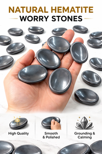 Piedra de Hematita Africana Natural, Piedra de Alivio Pulida, Cristal Curativo, Piedra para el Pulgar, Venta al por Mayor - Product Image 6