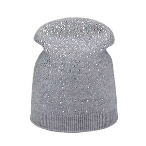 Top trending Rhinestone Beanies Caps Etiqueta privada de alta calidad superventas transpirable logotipo personalizado Rhinestone Beanie Cap - Product Image 4