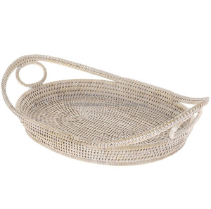 Luxury Boho Table Decor Rattan Tray Natural Woven Rattan Serving Tray for Home Restaurant Serving Made by KingCraftViet - Product Image 4