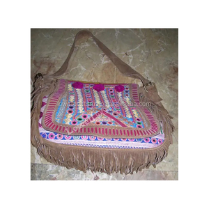 Bolso de hombro Banjara Vintage de alta calidad, fabricante indio, última colección, forro de algodón, cremallera, bordado de boda a la moda - Product Image 3
