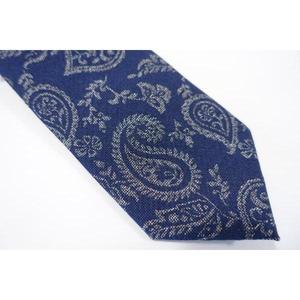 Cravatta Skinny da Uomo Bar III Glenn Pine Paisley Blu Navy con Stampa Floreale in Seta, Chiusura a Cerniera, Stile Casual e Formale, Taglia Regolare, Confezione Regalo - Product Image 2