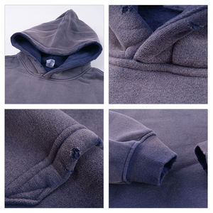 Premium 400 GSM sudaderas con capucha de algodón pesado Unisex sudaderas cómodas cálidas duraderas directo de fábrica al por mayor ropa informal - Product Image 6