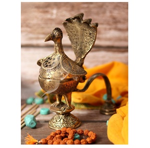 Vintage Brass Eco-Friendly Durable <b>Incense</b> Burner for <b>Church</b> Temple and Meditation Space - Product Image 1