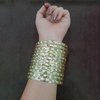Vente en gros de bracelets en or plaqué 14K, 18K, 24K, ensemble de bracelets en laiton doré, bracelets traditionnels, bijoux en or rempli Oro Joyeria.