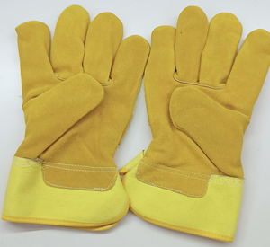 ถุงมือนิรภัยหนังวัวแยก XL จากแคนาดา, ถุงมือบุผ้าฝ้ายกันลื่นใช้งานหนักป้องกันหน้าจอสัมผัสใช้ได้กับการป้องกันแขนมือ - Product Image 2