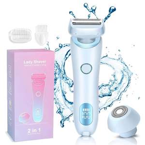 Depiladora Azul para Mujer, para una Piel Suave como la Seda, Resistente al Agua IPX7, Maquinilla de Afeitar Nano con Pantalla Digital para Uso Corporal - Product Image 4