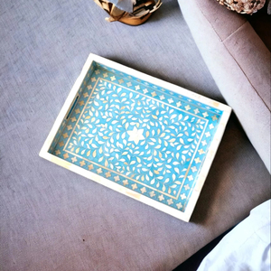 Plateau décoratif en incrustation d'os Plateau en os artisanal Plateau en incrustation d'os indien - Product Image 2