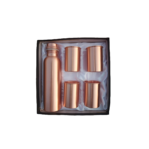 Unisex Stylish 500ml Copper <b>Bottle</b> with Floral Design ODM Model Metal Drinkware for Fitness Wholesale Supply in India - Product Image 4