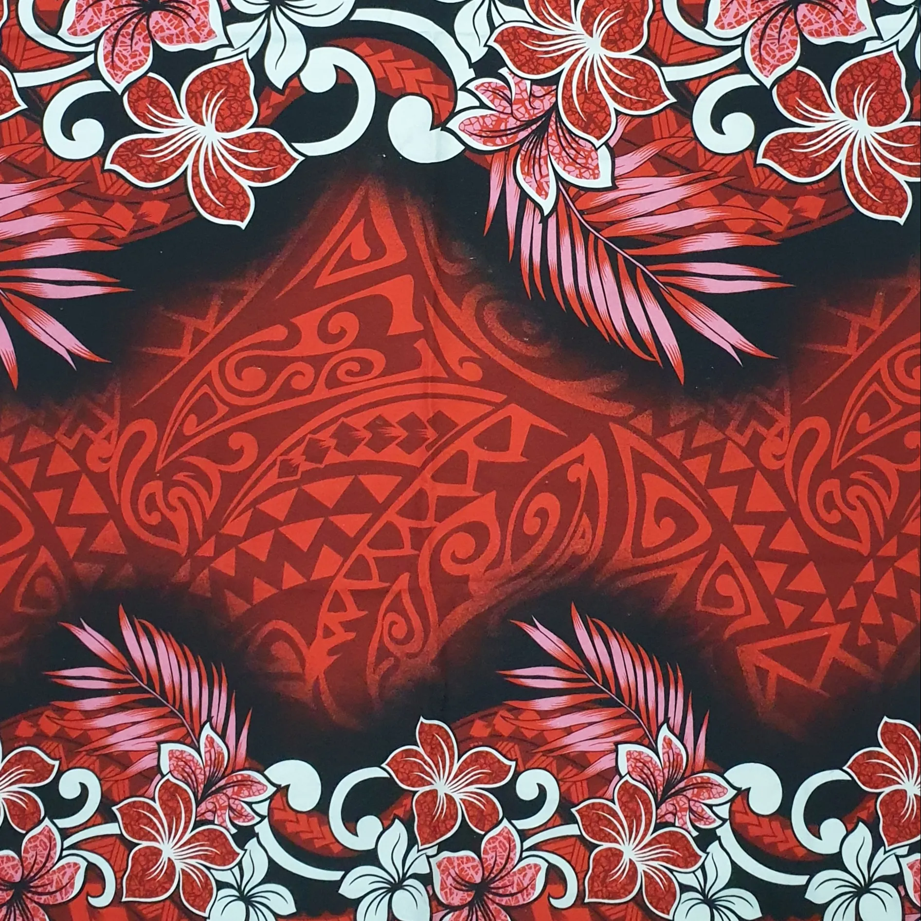 100% hochwertige Baumwolle 40*40 Stoff Samoan Tribal Digitaldruck in hellen und kräftigen Farben erhältlich