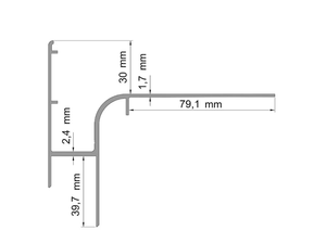 Renoplast ®   Profil de corniche en aluminium W30R+, finition des terrasses et des balcons, revêtement de sol ventilé, systèmes de drainage - Product Image 6