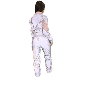 Survêtement de fitness réfléchissant pour femmes-Ensemble de 2 pièces avec logo personnalisé de haute qualité - Product Image 4