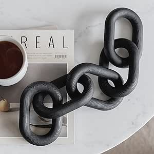 Chaîne en marbre blanc faite à la main TCE, design sculpté Art Déco, décoration d'intérieur, sculpture, Ramadan, anniversaire, Diwali, luxe - Product Image 3