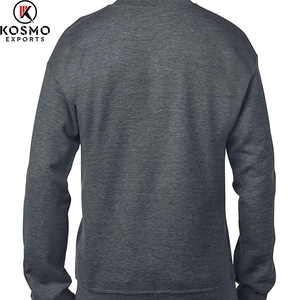 Sudadera con logotipo personalizado de alta calidad, patrón de estampado de moda con capucha en tela de lana de invierno negra lisa sin capucha - Product Image 2