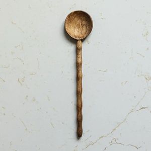 Elegant Brown Solid Wood Spoon Set of 2 <b>Mirror</b> Polish Flatware for Restaurants & Hotels for Weddings-Made in India - Product Image 2