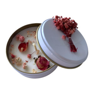 Hot Selling Handmade White Decorative Wax Tin Candle For Wedding, Home Decor and Gifting - Product Image 1