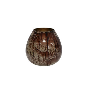 Nouveau support votif en verre décoratif nouveau Design Antique pot de bougie en marbre brun pour décor de salon fait à la main - Product Image 1