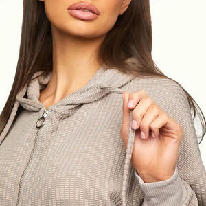 Usine directe tricoté 70% coton 30% polyester chaud CVC sweat à capuche tissu polaire pour pull à capuche, sweat-shirt - Product Image 2