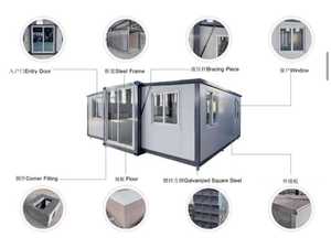 Maisons en conteneur 20ft et 40ft Petite maison préfabriquée portable, maison préfabriquée mobile extensible pour jardin, entrepôt - Product Image 4