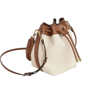 Women's Lady New 2026 <b>Canvas</b> Fashion England Vintage Dress Portable <b>Drawstring</b> Shoulder Bucket <b>Bag</b> Premium Handle Adjustable - Product Image 2