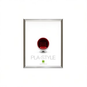 BASIC PLA STYLE AA MA4 <b>Plastic</b> <b>Frame</b> Metallic Silver (21x29.7cm) for Bubola & Naibo PLA01 - Product Image 2